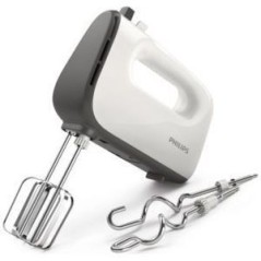 Philips Viva Collection HR3740 Hand Mixer with Turbo Function - Powerful Performance in White/Cashmere Grey